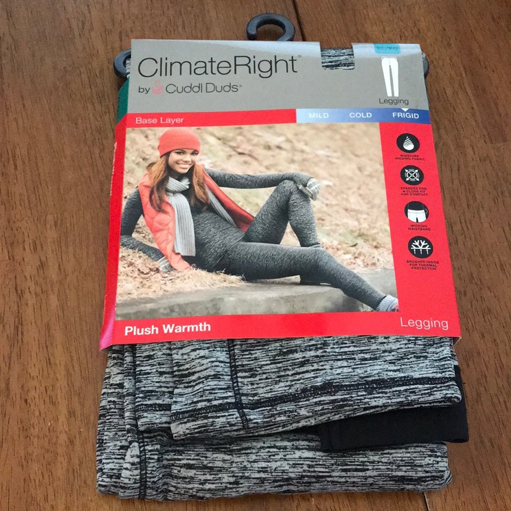 NWT Cuddl Duds Base layer Leggings XL